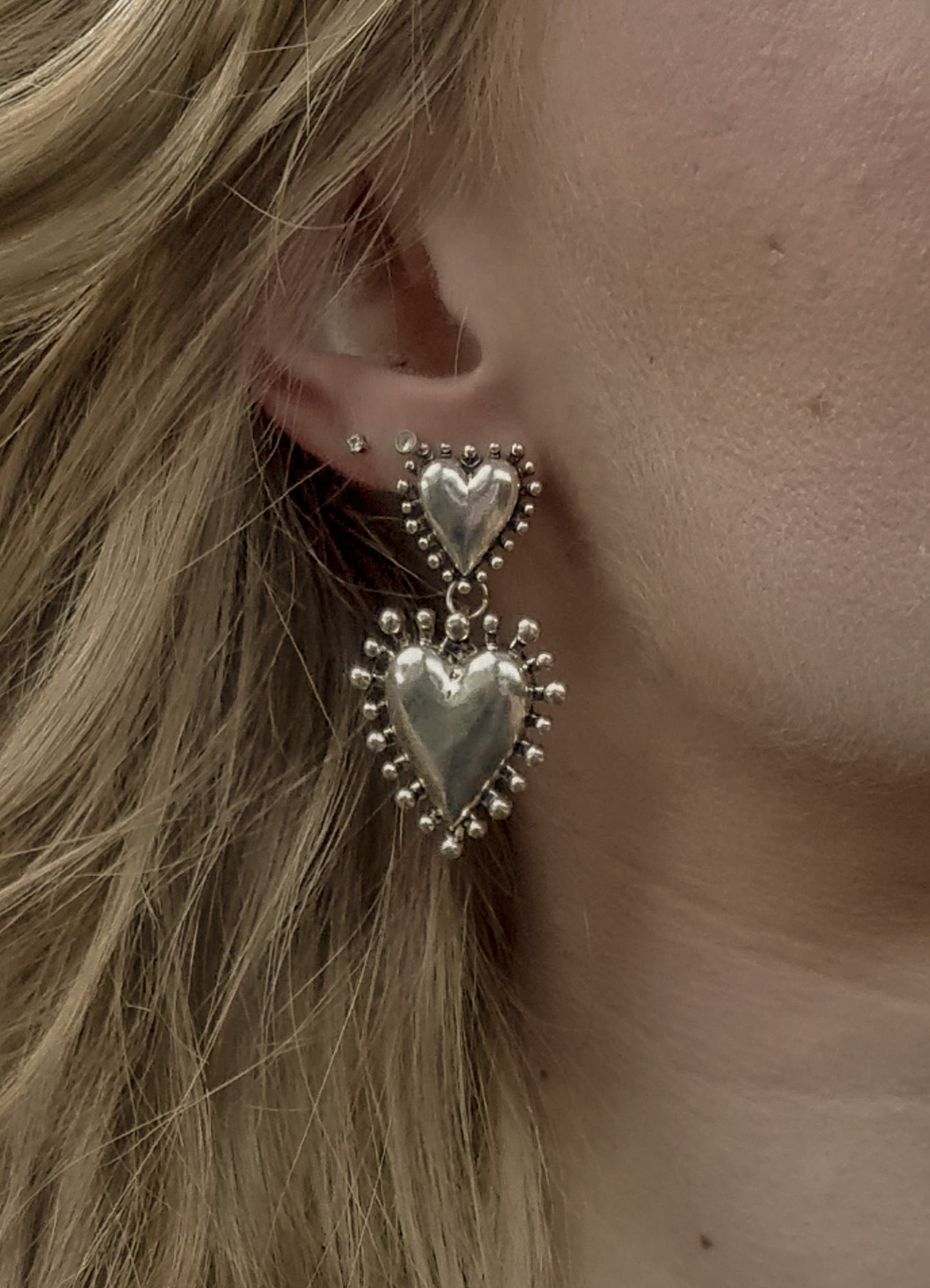 Hanging Heart Studs