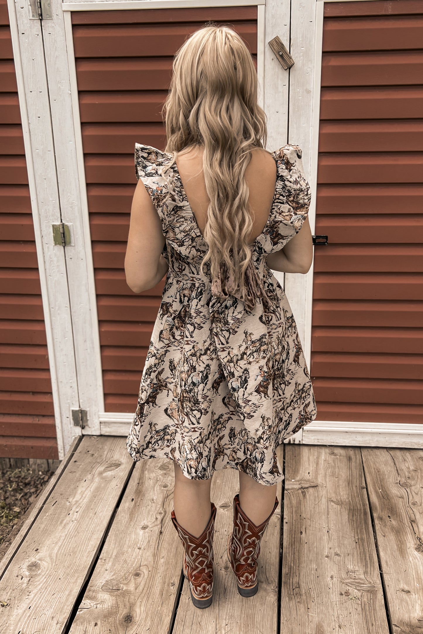 Buckaroo Velvet Ribbon Dress