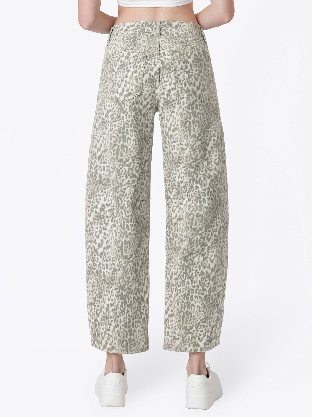 The Kate Leopard Barrel Jeans