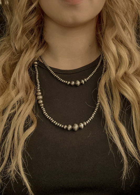 2 Strand Graduated Pearls Necklace