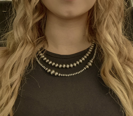 2 Strand Solid and Graduated Necklace