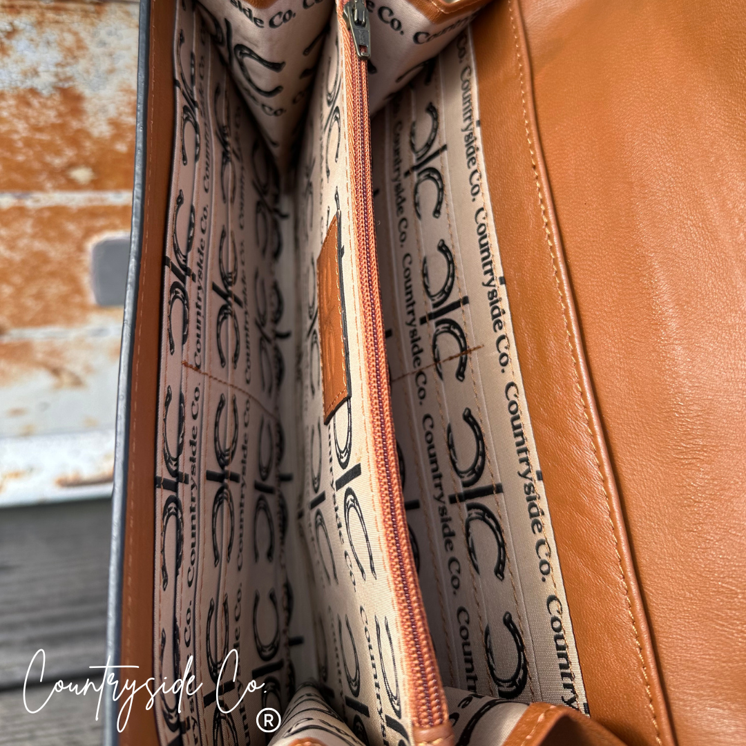 Tooled Leather Purse Crossbody