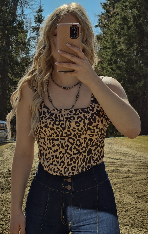 Leopard Corset Top