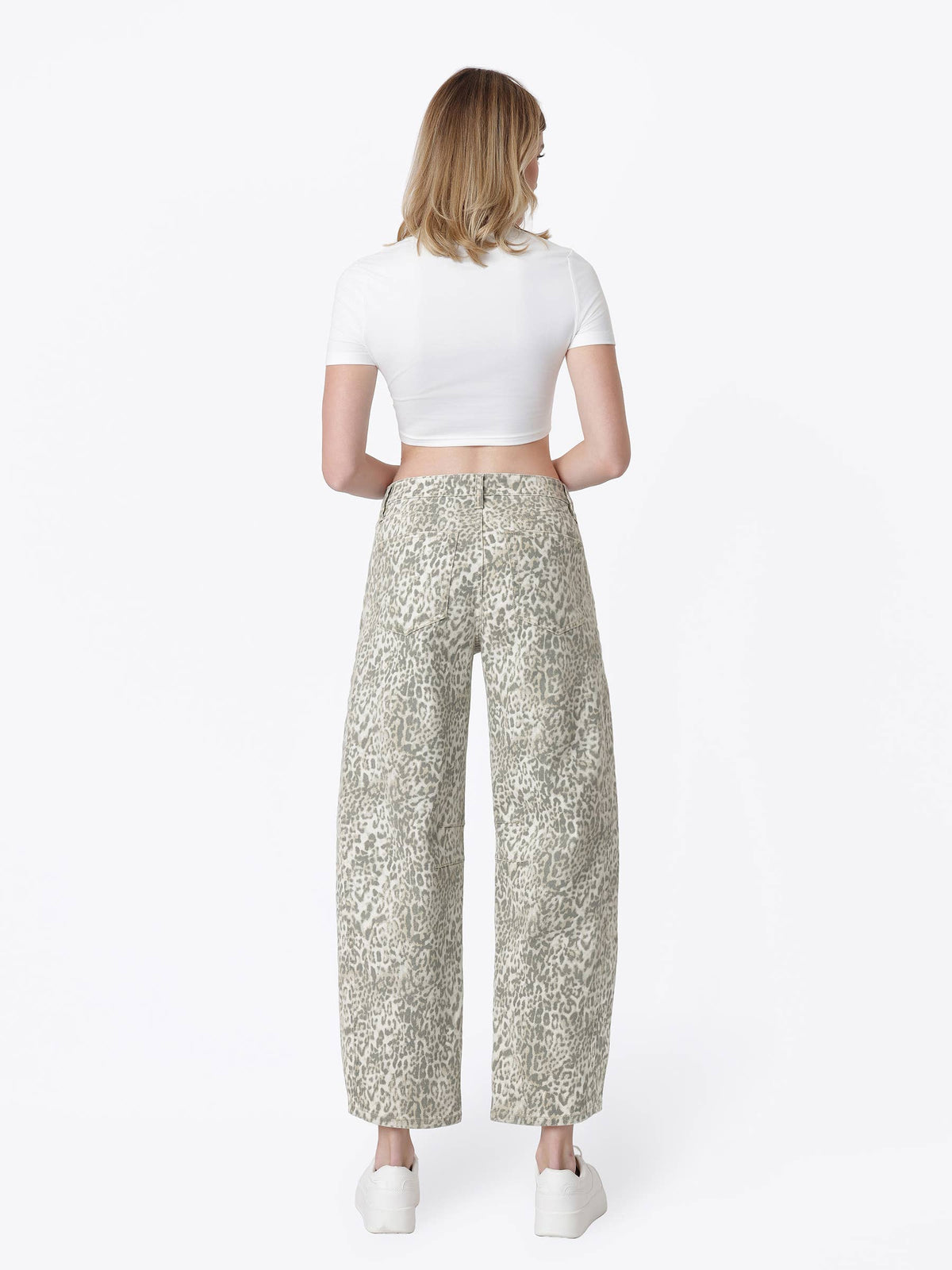 The Kate Leopard Barrel Jeans